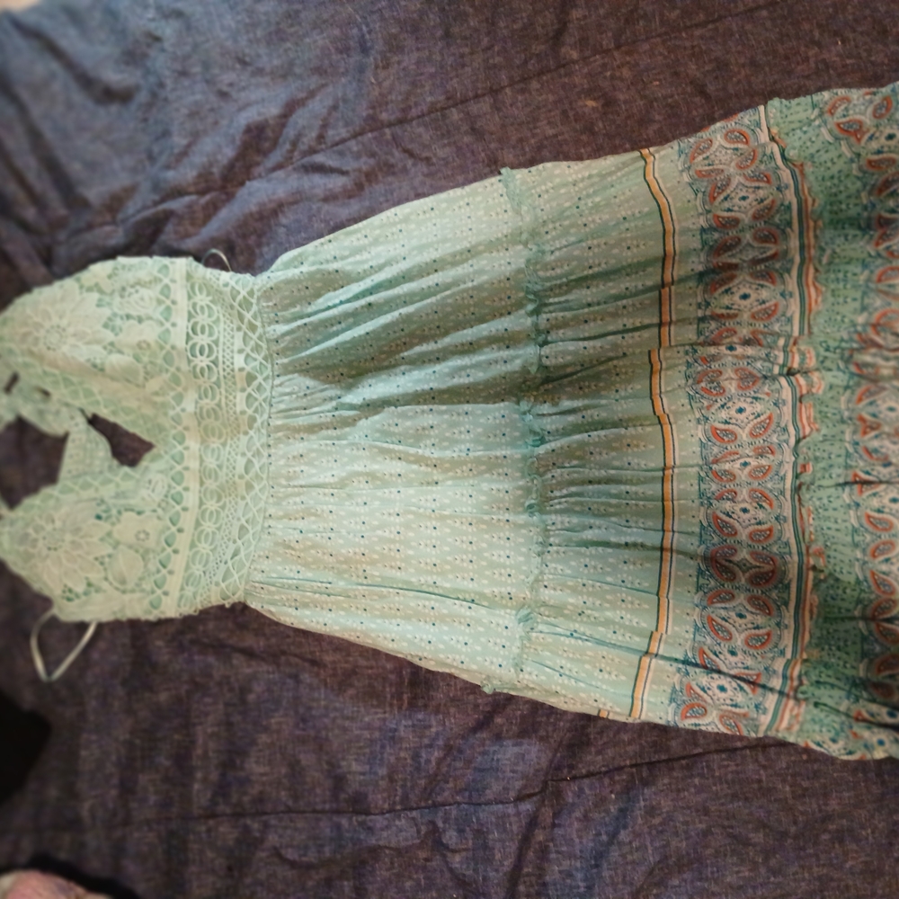 Green Halter Maxi Sundress